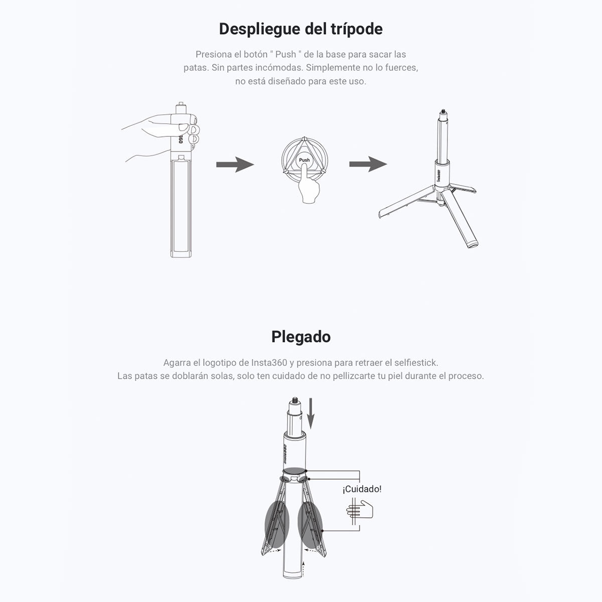 2-in-1 Invisible Selfie Stick + Tripod