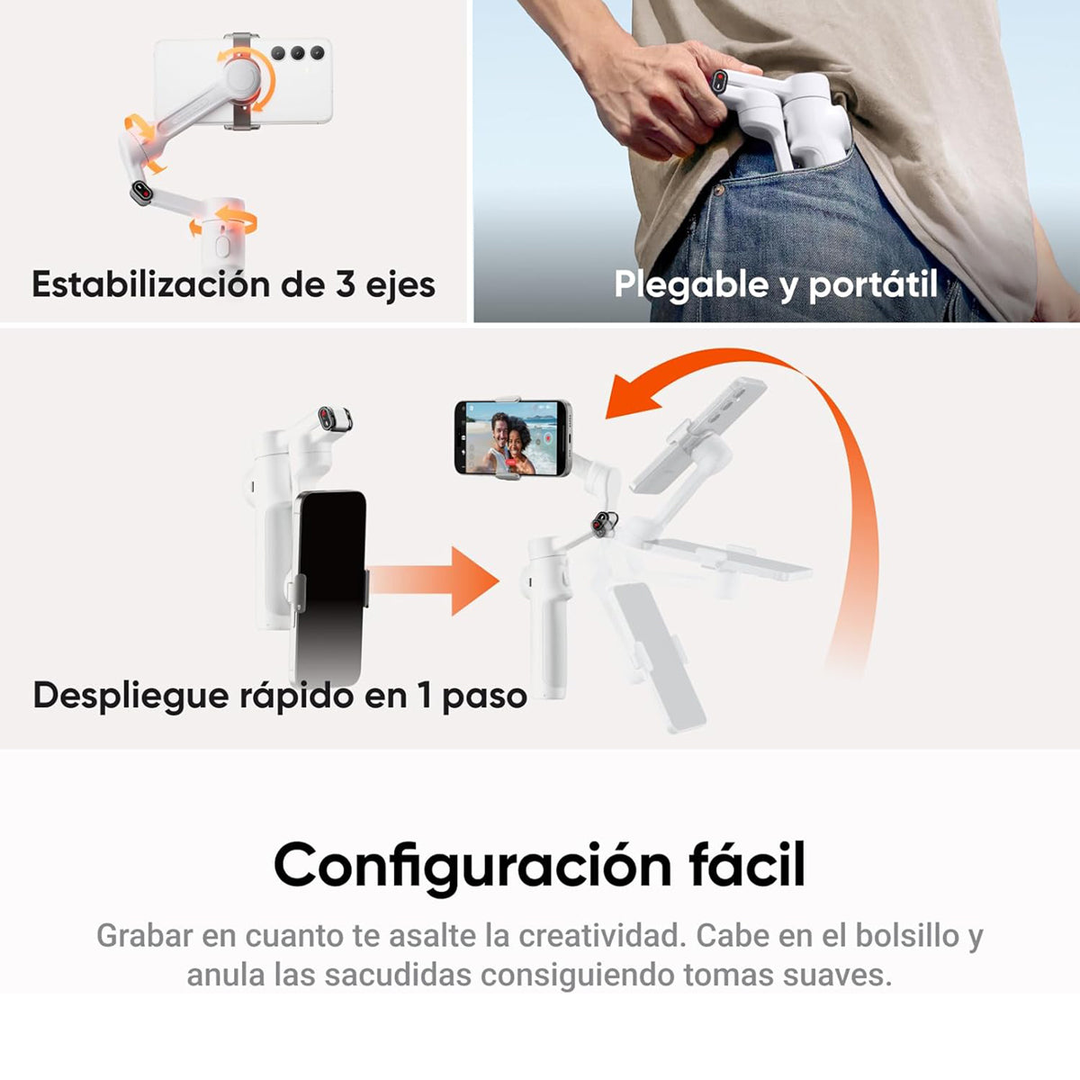 Insta360 Flow 2 AI Tracker Bundle / Summit White