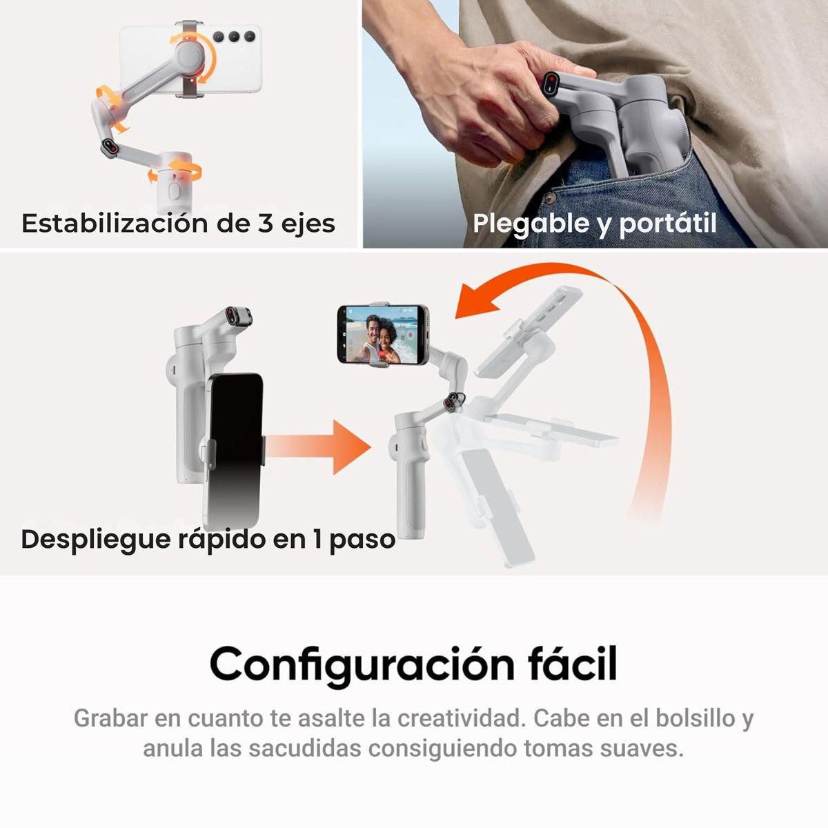 Insta360 Flow 2 Standard Bundle Stone Gray