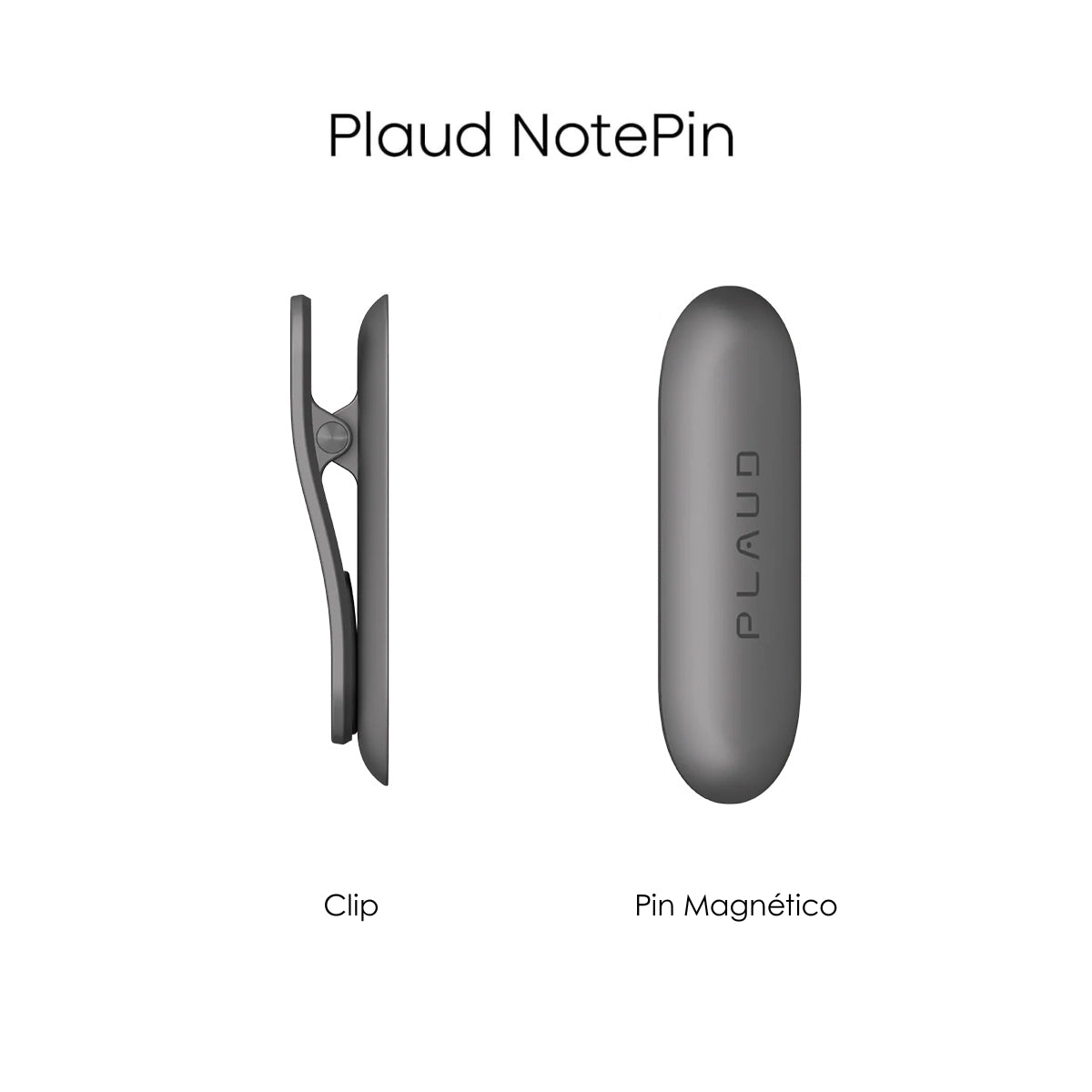 NotePin Clip& Magnetic Pin Gray