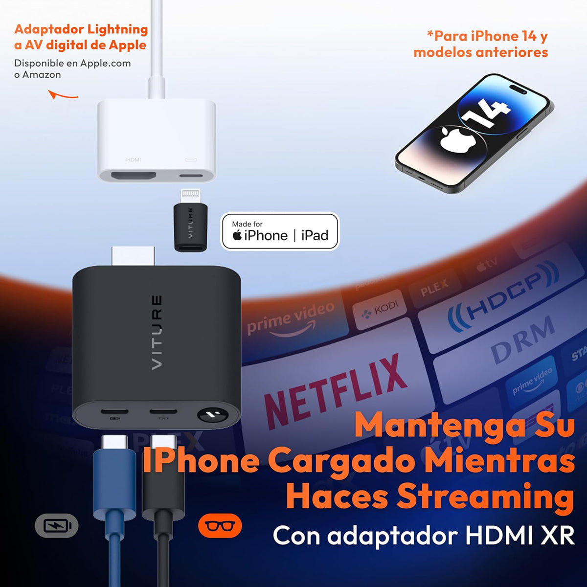 Adaptador HDMI XR para iPhone