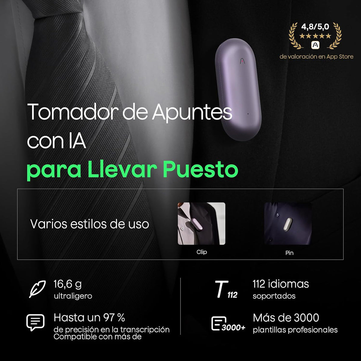 PLAUD NotePin Sunset Purple