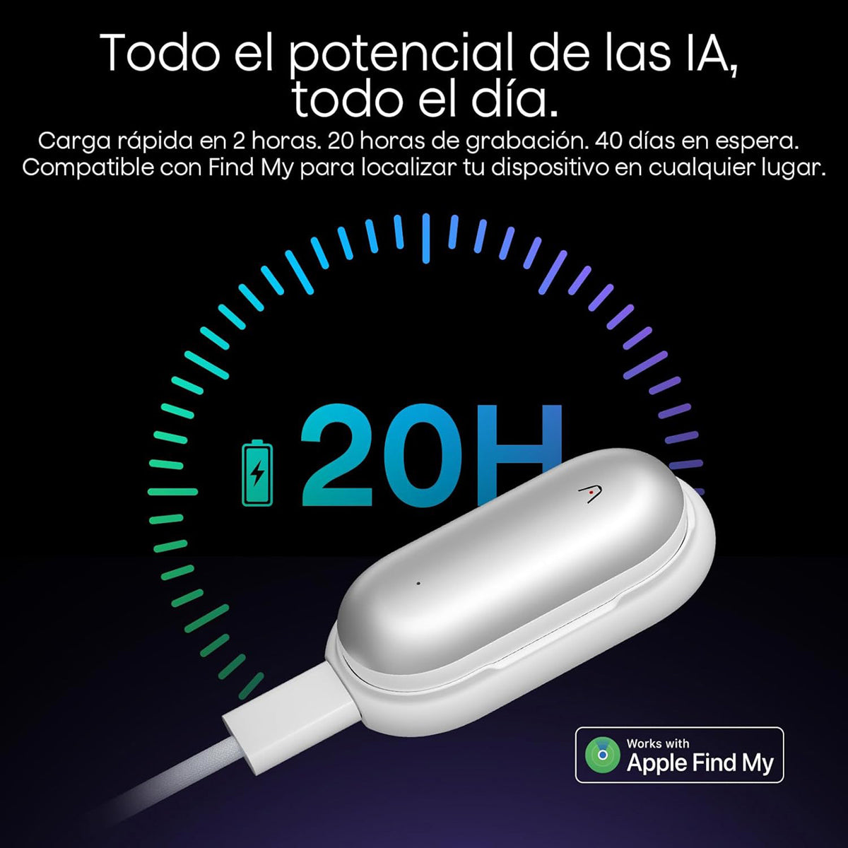 PLAUD NotePin Lunar Silver