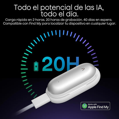 PLAUD NotePin Lunar Silver