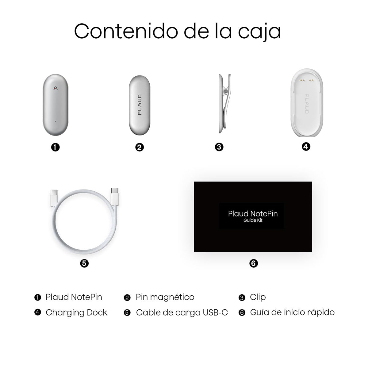 PLAUD NotePin Lunar Silver