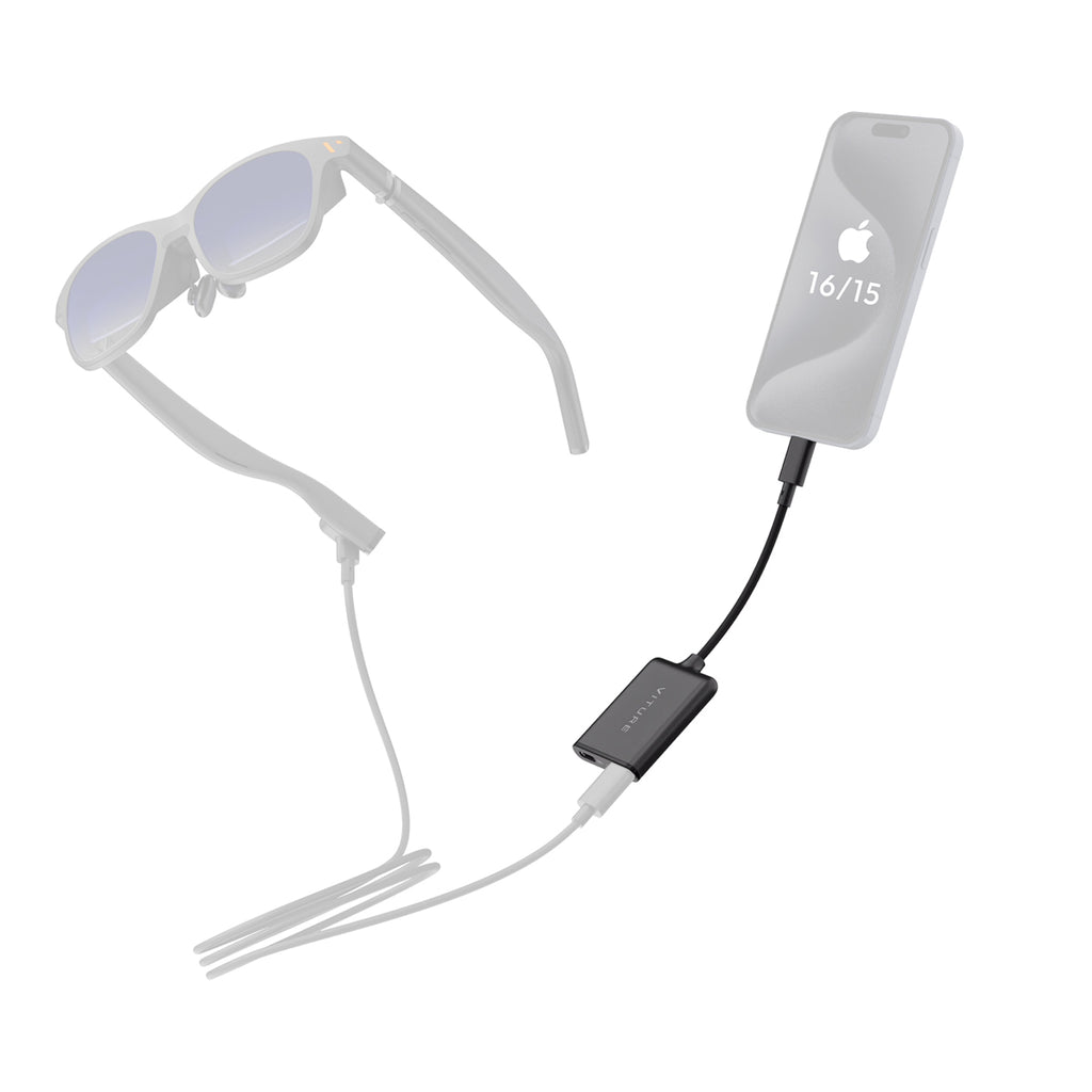 Adaptador XR con Head-Tracking – Potencia 3DoF y carga para iPhone 15/16