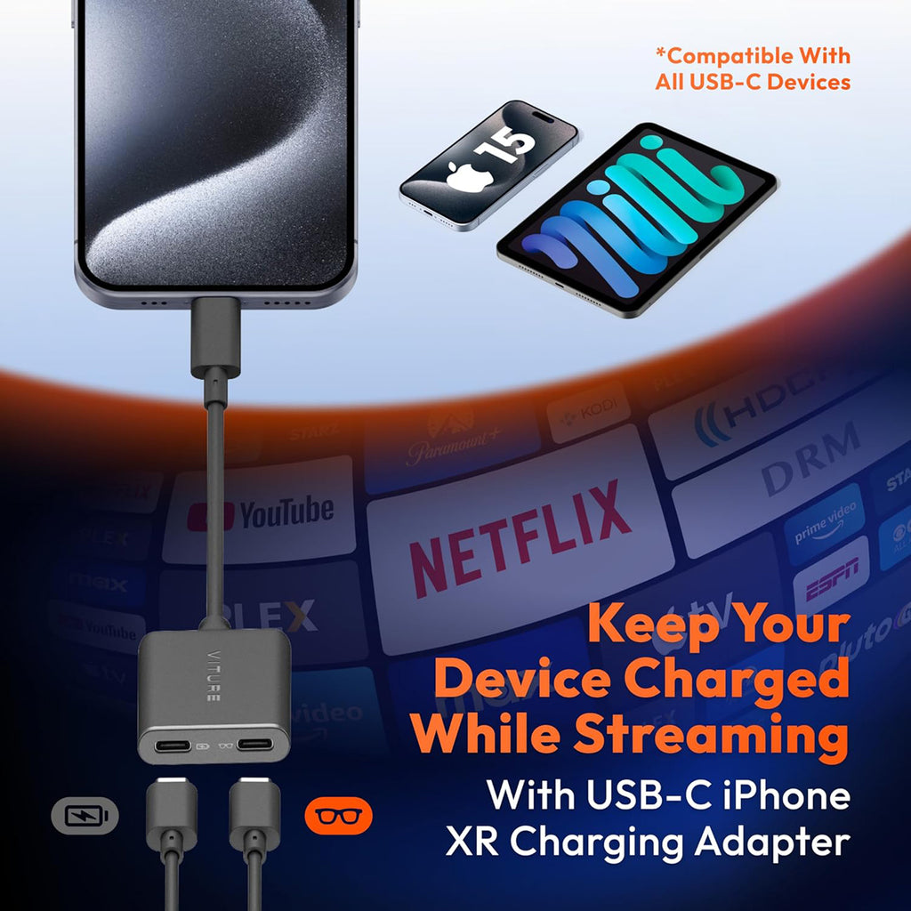 Adaptador XR con Head-Tracking – Potencia 3DoF y carga para iPhone 15/16