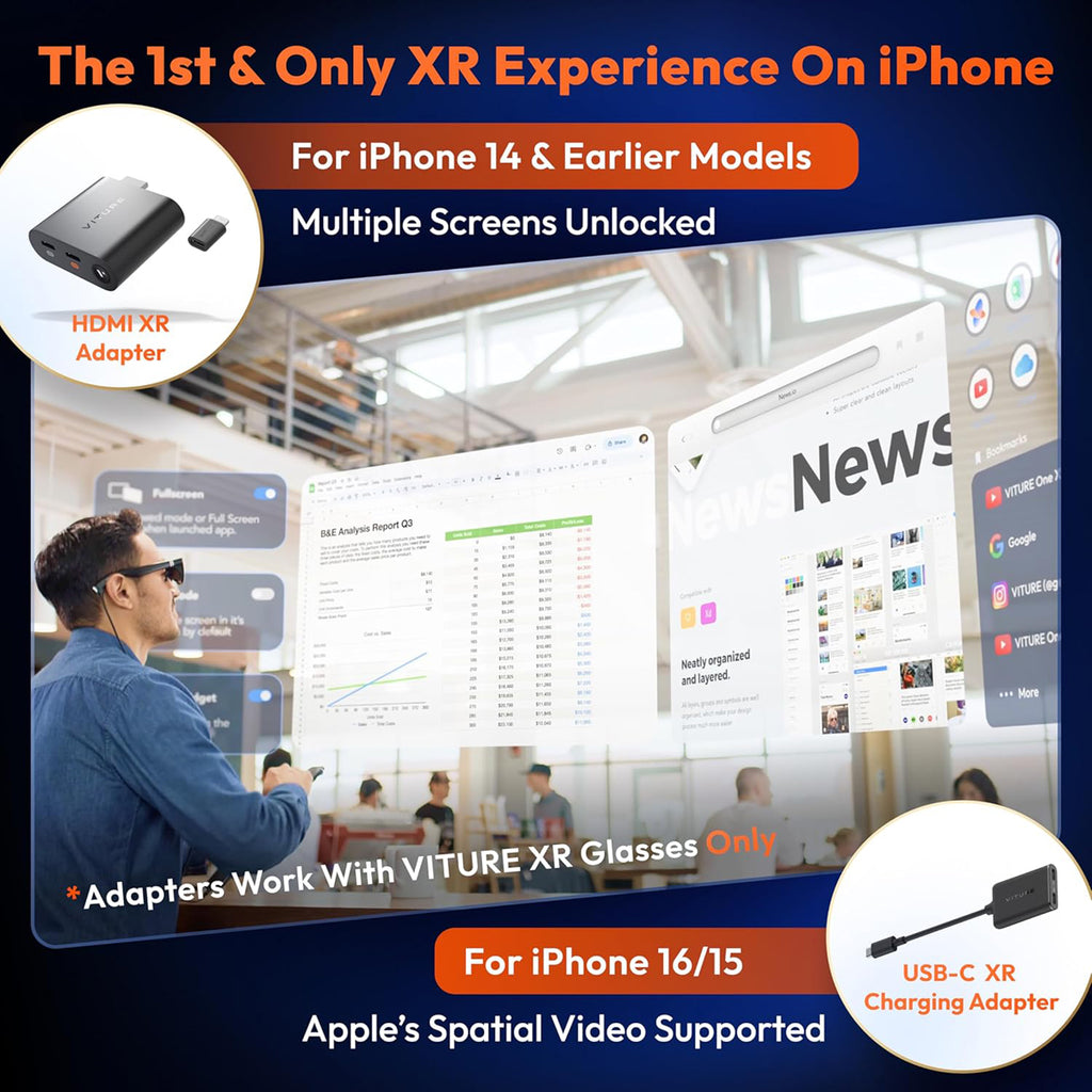 Adaptador XR con Head-Tracking – Potencia 3DoF y carga para iPhone 15/16